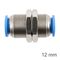 AIRCRAFT Metal Bulkhead Str. Connector 12mm